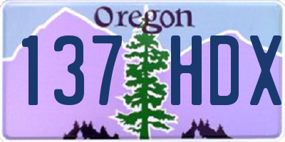 OR license plate 137HDX