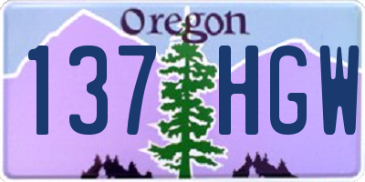 OR license plate 137HGW