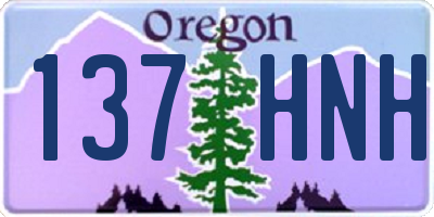 OR license plate 137HNH