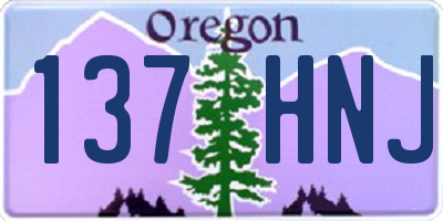 OR license plate 137HNJ