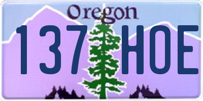OR license plate 137HOE
