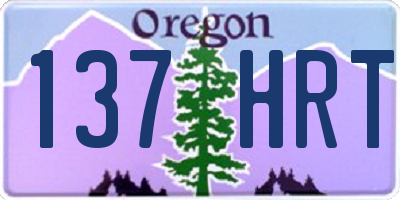 OR license plate 137HRT