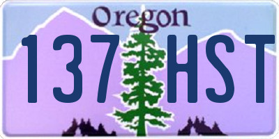 OR license plate 137HST