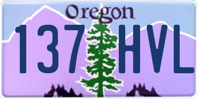 OR license plate 137HVL