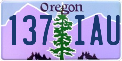 OR license plate 137IAU