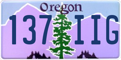 OR license plate 137IIG