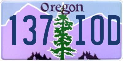 OR license plate 137IOD