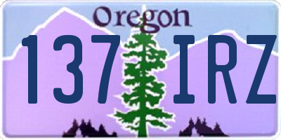 OR license plate 137IRZ