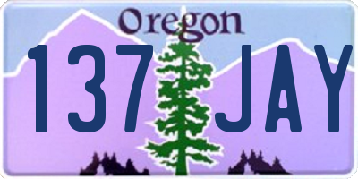 OR license plate 137JAY