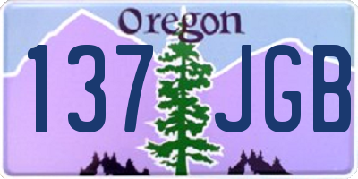 OR license plate 137JGB