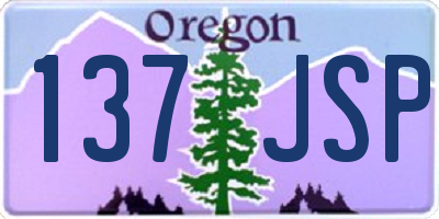 OR license plate 137JSP