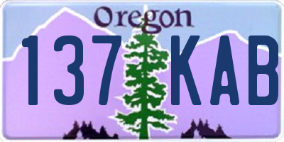 OR license plate 137KAB