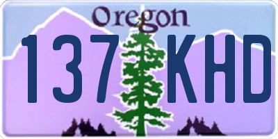 OR license plate 137KHD