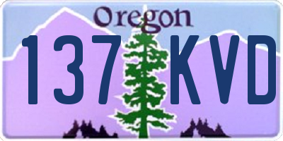 OR license plate 137KVD