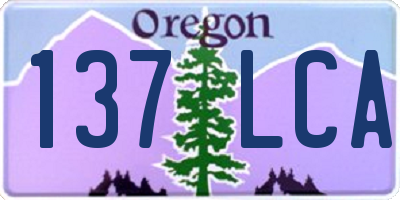 OR license plate 137LCA