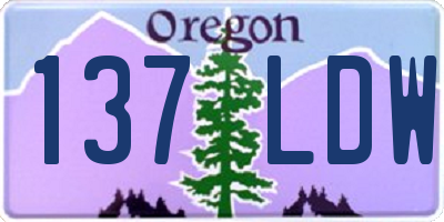 OR license plate 137LDW