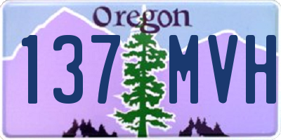 OR license plate 137MVH