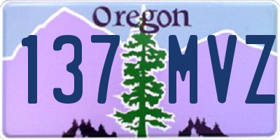OR license plate 137MVZ