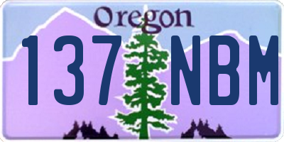 OR license plate 137NBM