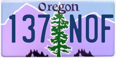 OR license plate 137NOF