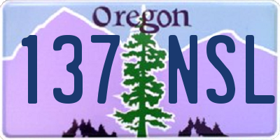 OR license plate 137NSL