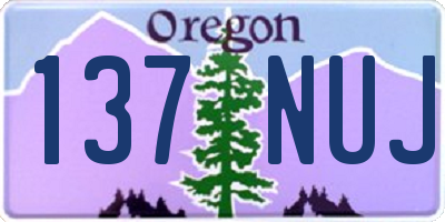 OR license plate 137NUJ
