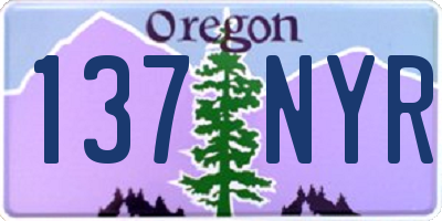 OR license plate 137NYR