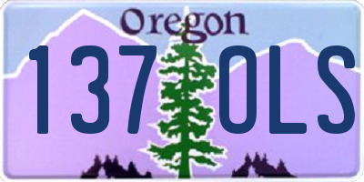 OR license plate 137OLS