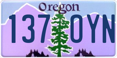 OR license plate 137OYN