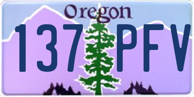 OR license plate 137PFV