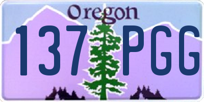 OR license plate 137PGG