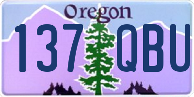 OR license plate 137QBU