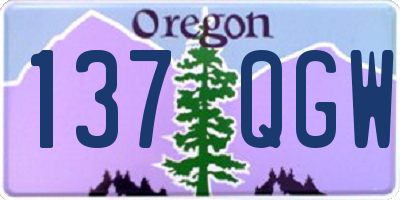 OR license plate 137QGW