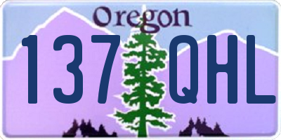 OR license plate 137QHL