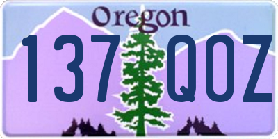 OR license plate 137QOZ