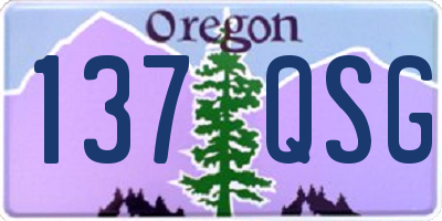 OR license plate 137QSG