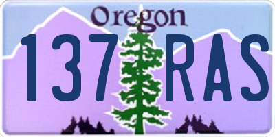 OR license plate 137RAS