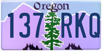OR license plate 137RKQ