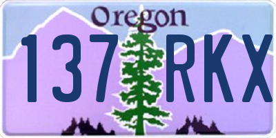 OR license plate 137RKX