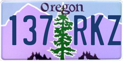 OR license plate 137RKZ