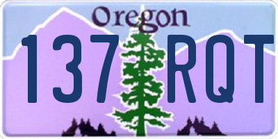 OR license plate 137RQT