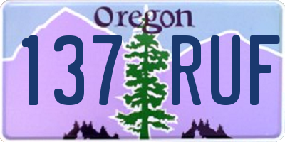 OR license plate 137RUF