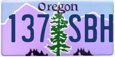 OR license plate 137SBH
