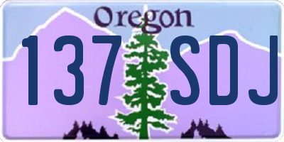 OR license plate 137SDJ
