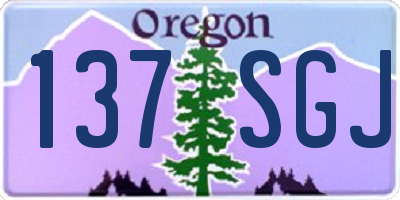 OR license plate 137SGJ