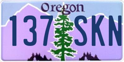OR license plate 137SKN
