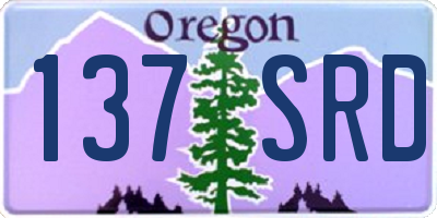 OR license plate 137SRD