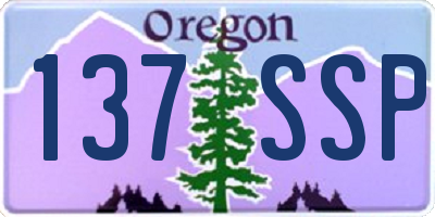 OR license plate 137SSP