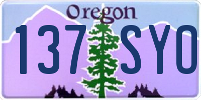 OR license plate 137SYO
