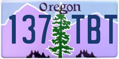 OR license plate 137TBT